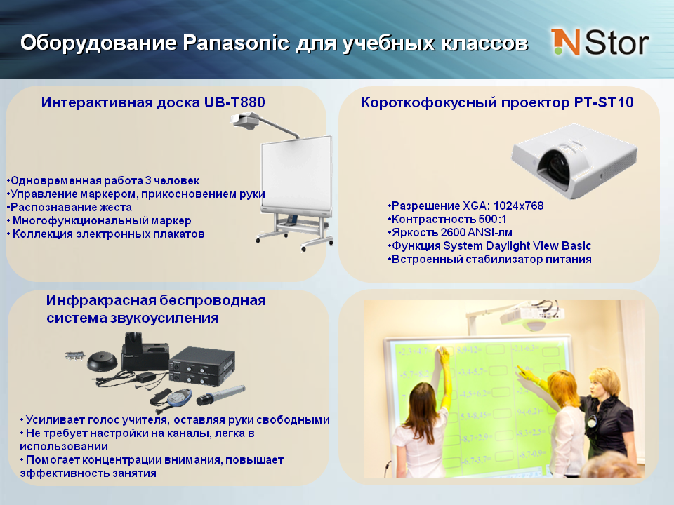 оборудование Panasonic для учебных классов